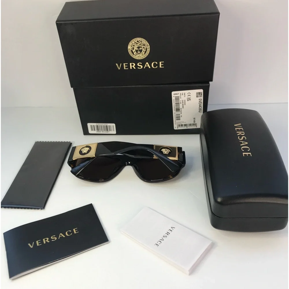 💯 - New Authentic Versace VE4436U Havana Dark Brown Sunglasses